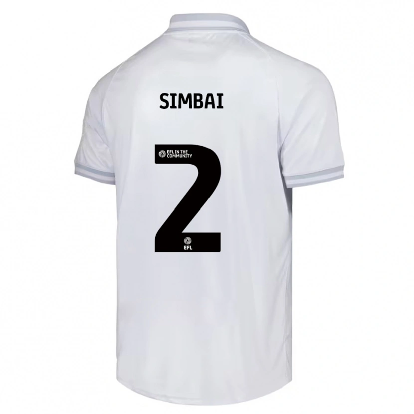 Danxen Män Kingston Simbai #2 Vit Grå Svart Bortatröja Matchtröjor 2025/26 Tröjor T-Tröja