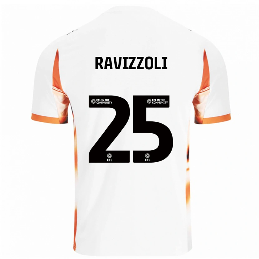 Danxen Män Franco Ravizzoli #25 Vit Orange Svart Bortatröja Matchtröjor 2025/26 Tröjor T-Tröja