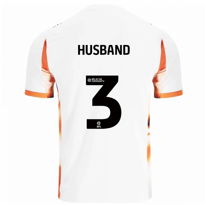 Danxen Män James Husband #3 Vit Orange Svart Bortatröja Matchtröjor 2025/26 Tröjor T-Tröja