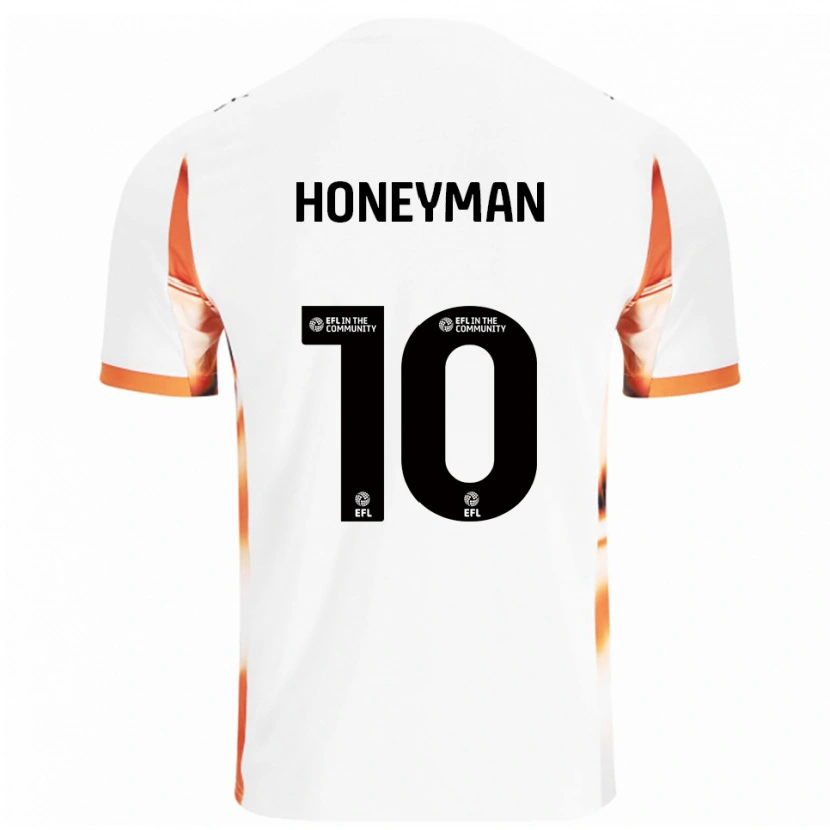 Danxen Män George Honeyman #10 Vit Orange Svart Bortatröja Matchtröjor 2025/26 Tröjor T-Tröja