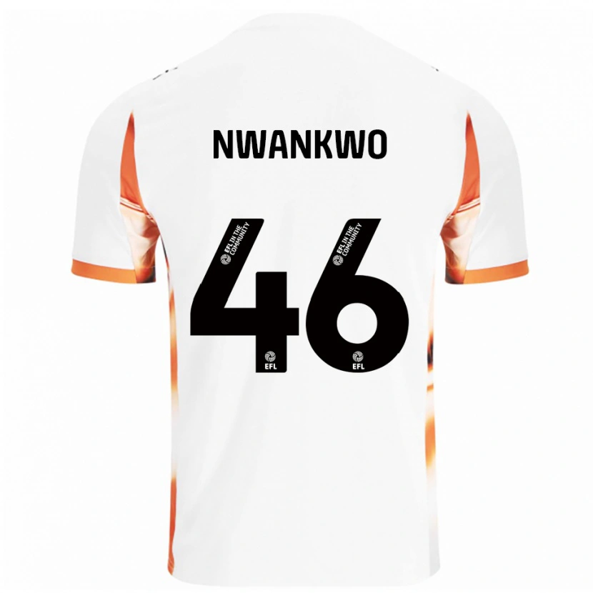 Danxen Män Oluchukwu Nwankwo #46 Vit Orange Svart Bortatröja Matchtröjor 2025/26 Tröjor T-Tröja