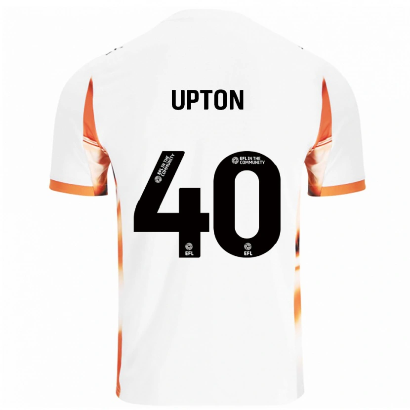 Danxen Män Theo Upton #40 Vit Orange Svart Bortatröja Matchtröjor 2025/26 Tröjor T-Tröja