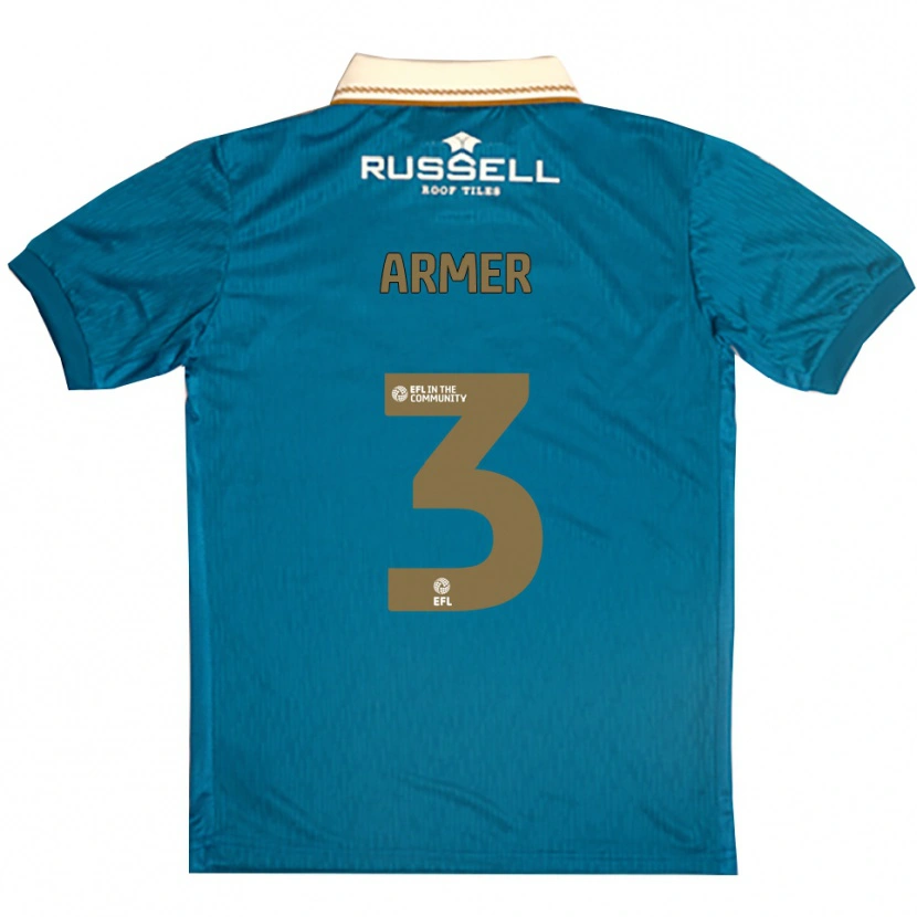 Danxen Män Jack Armer #3 Himmelsblå Vit Bortatröja Matchtröjor 2025/26 Tröjor T-Tröja