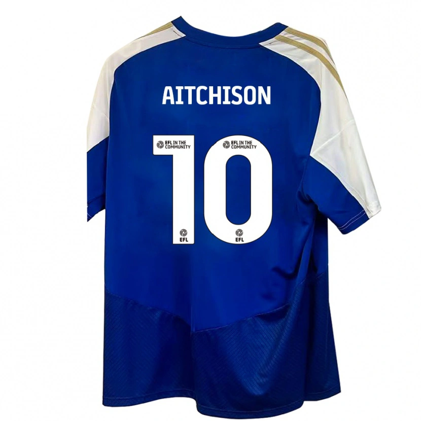 Danxen Män Jack Aitchison #10 Blå Vit Guld Bortatröja Matchtröjor 2025/26 Tröjor T-Tröja