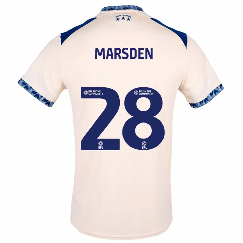 Danxen Män Brooke Marsden #28 Off-White Marin Bortatröja Matchtröjor 2025/26 Tröjor T-Tröja