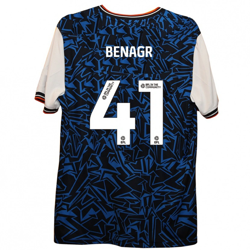 Danxen Män Benedict Benagr #41 Blå Svart Vit Bortatröja Matchtröjor 2025/26 Tröjor T-Tröja