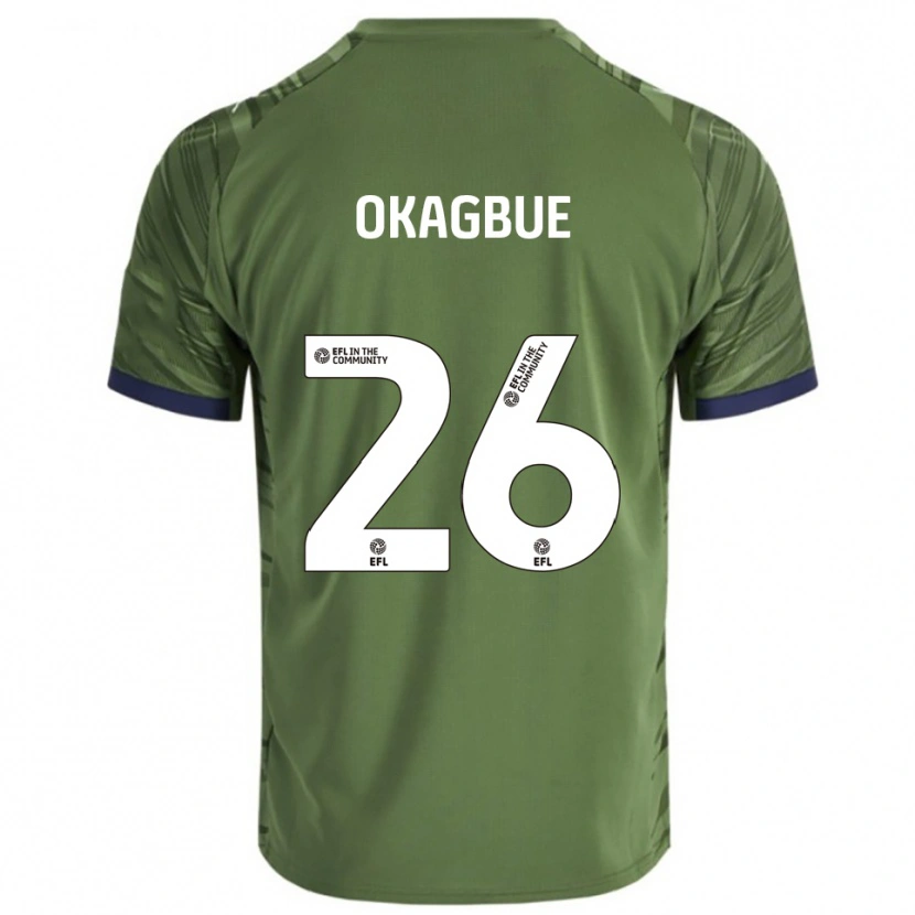 Danxen Män David Okagbue #26 Grön Vit Bortatröja Matchtröjor 2025/26 Tröjor T-Tröja