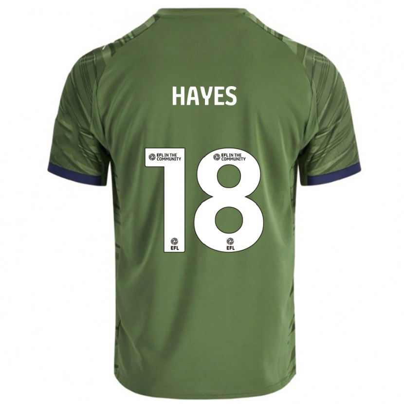 Danxen Män Cian Hayes #18 Grön Vit Bortatröja Matchtröjor 2025/26 Tröjor T-Tröja