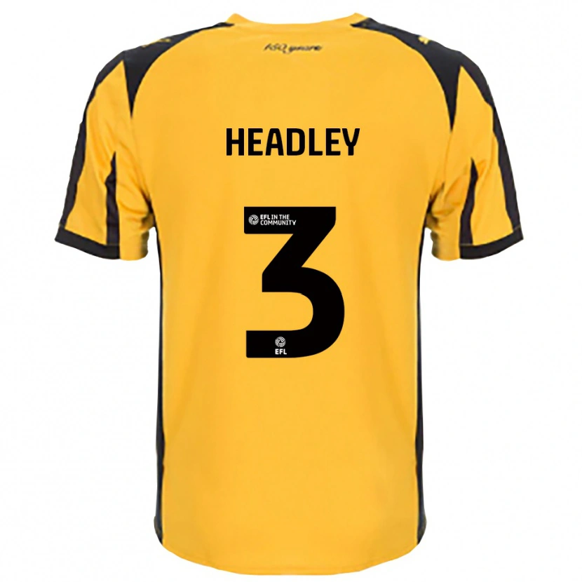 Danxen Män Jaheim Headley #3 Orange Svart Bortatröja Matchtröjor 2025/26 Tröjor T-Tröja