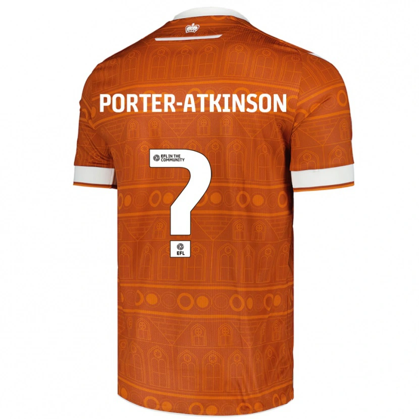 Danxen Män Jayden Porter-Atkinson #0 Orange Vit Bortatröja Matchtröjor 2025/26 Tröjor T-Tröja