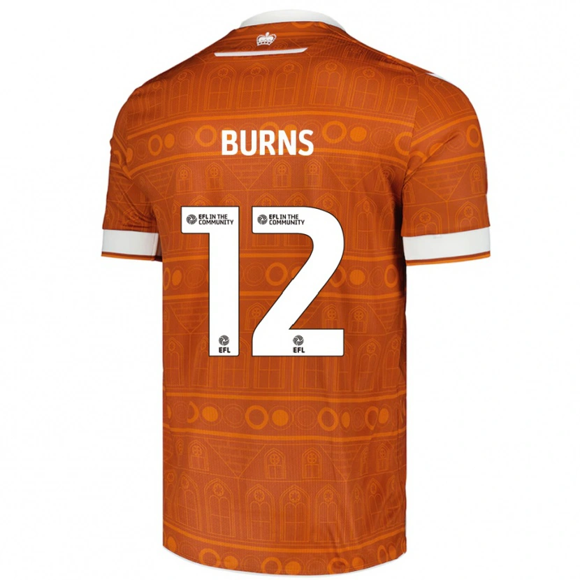 Danxen Män Finley Burns #12 Orange Vit Bortatröja Matchtröjor 2025/26 Tröjor T-Tröja