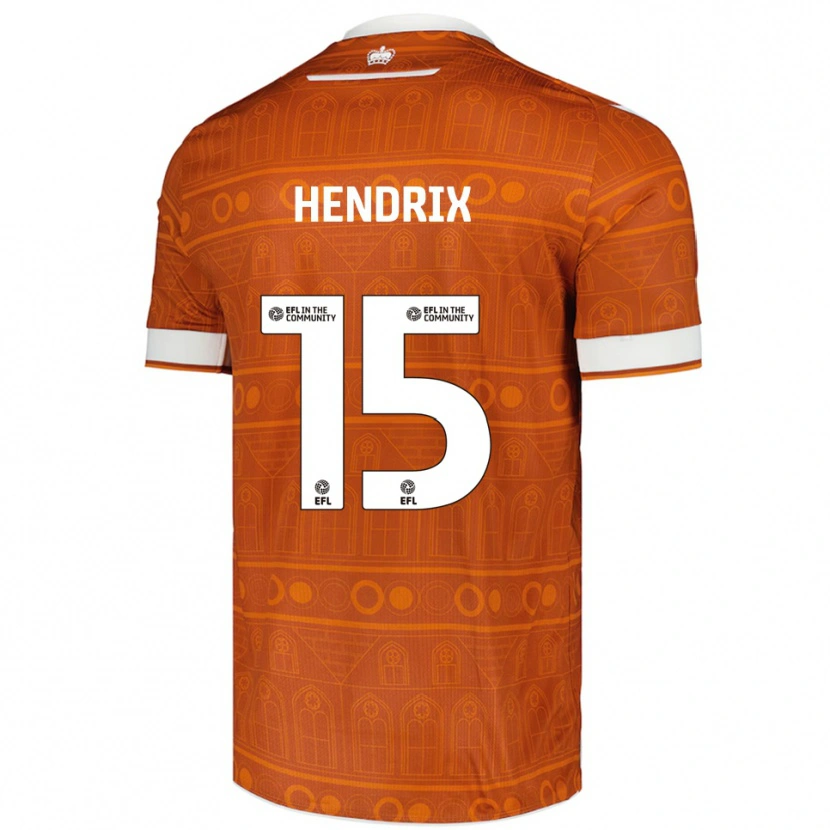Danxen Män Brooke Hendrix #15 Orange Vit Bortatröja Matchtröjor 2025/26 Tröjor T-Tröja