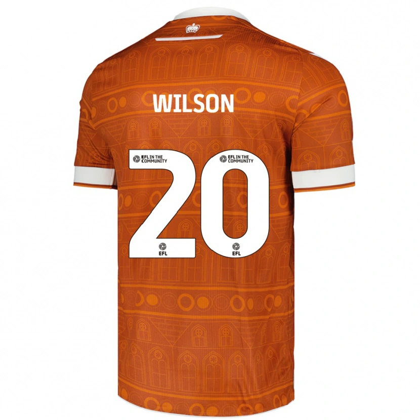 Danxen Män Georgia Wilson #20 Orange Vit Bortatröja Matchtröjor 2025/26 Tröjor T-Tröja