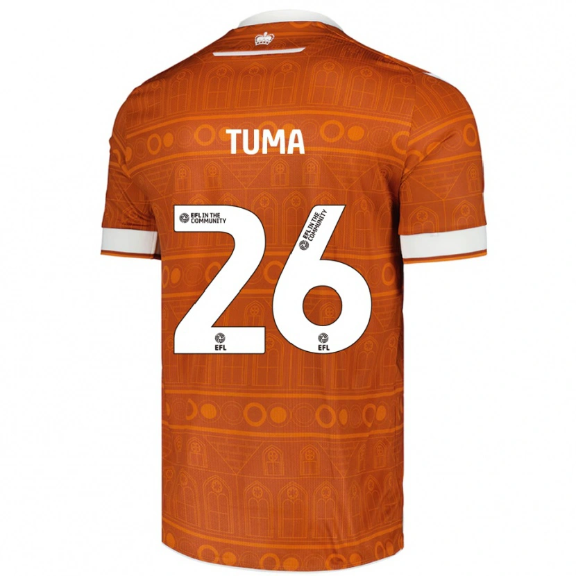 Danxen Män Basil Tuma #26 Orange Vit Bortatröja Matchtröjor 2025/26 Tröjor T-Tröja