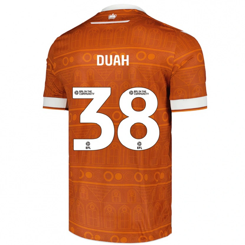 Danxen Män Philip Duah #38 Orange Vit Bortatröja Matchtröjor 2025/26 Tröjor T-Tröja