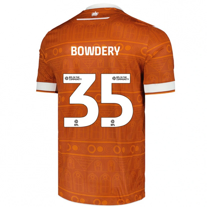 Danxen Män Carter Bowdery #35 Orange Vit Bortatröja Matchtröjor 2025/26 Tröjor T-Tröja