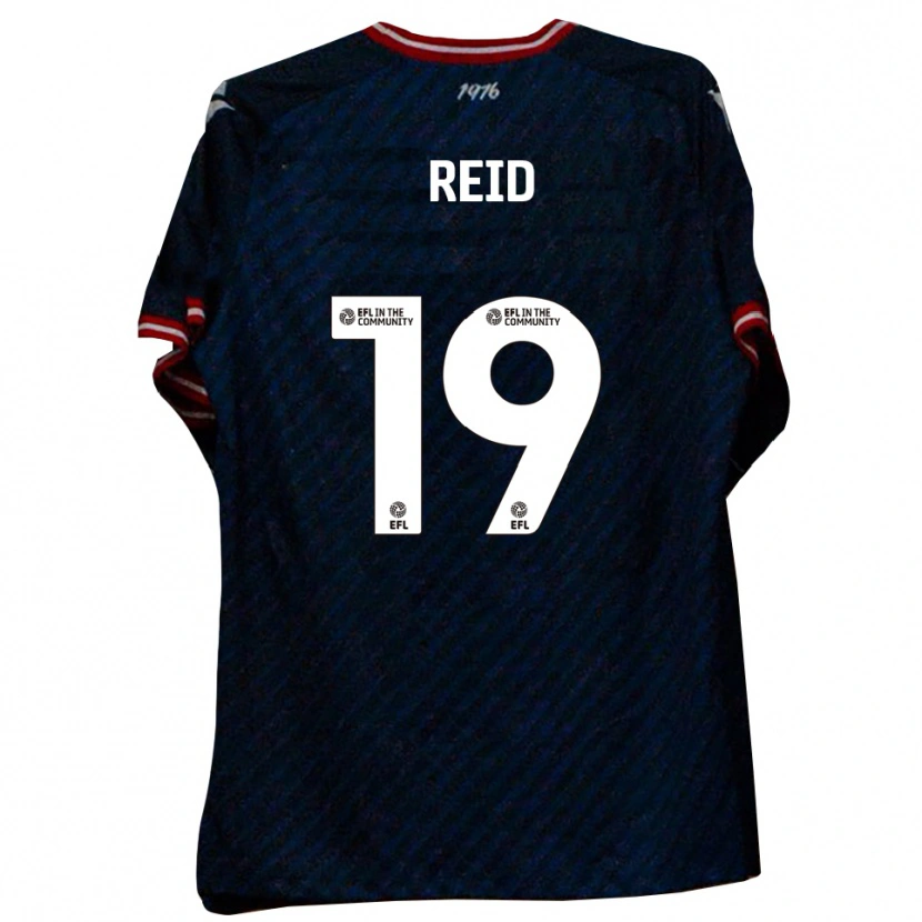Danxen Män Jamie Reid #19 Marin Röd Bortatröja Matchtröjor 2025/26 Tröjor T-Tröja