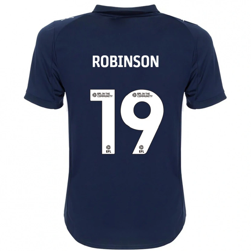 Danxen Män Luke Robinson #19 Marin Vit Bortatröja Matchtröjor 2025/26 Tröjor T-Tröja