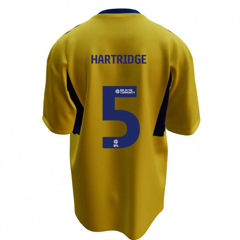 Danxen Män Alex Hartridge #5 Gul Blå Bortatröja Matchtröjor 2025/26 Tröjor T-Tröja