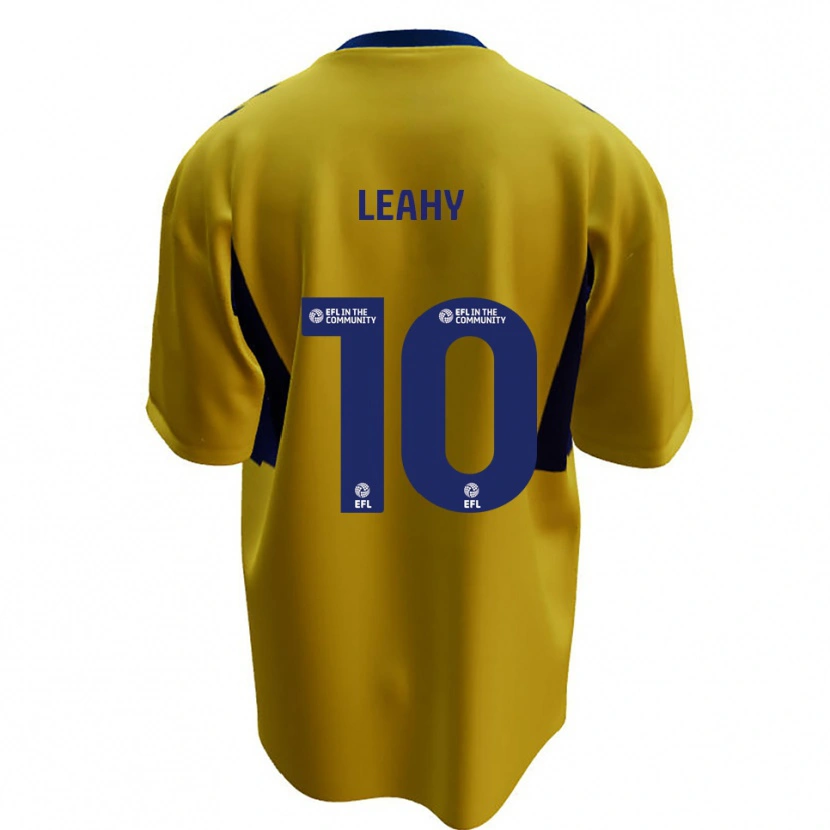 Danxen Män Luke Leahy #10 Gul Blå Bortatröja Matchtröjor 2025/26 Tröjor T-Tröja