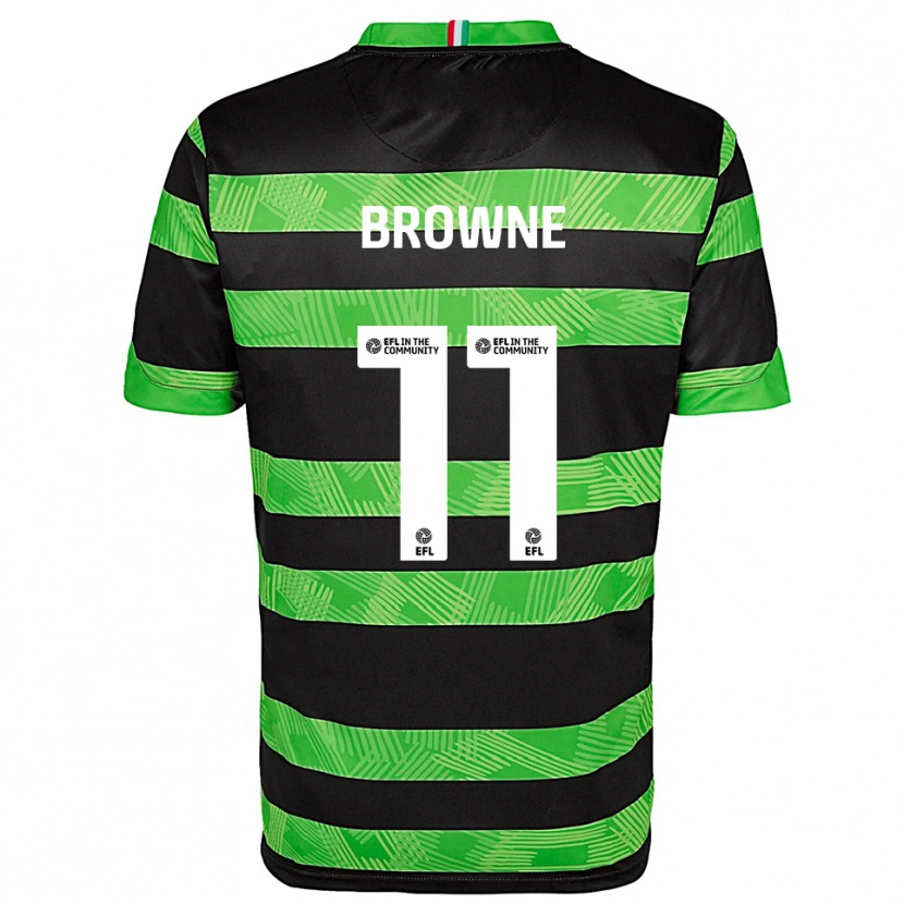 Danxen Män Marcus Browne #11 Svart Grön Bortatröja Matchtröjor 2025/26 Tröjor T-Tröja