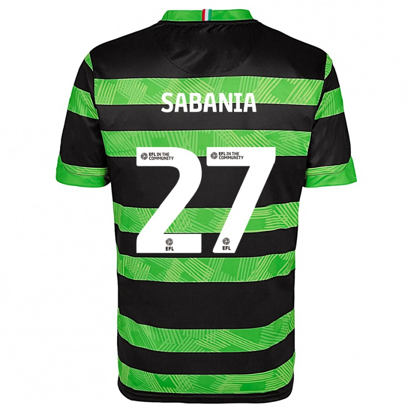 Danxen Män Nadia Sabania #27 Svart Grön Bortatröja Matchtröjor 2025/26 Tröjor T-Tröja