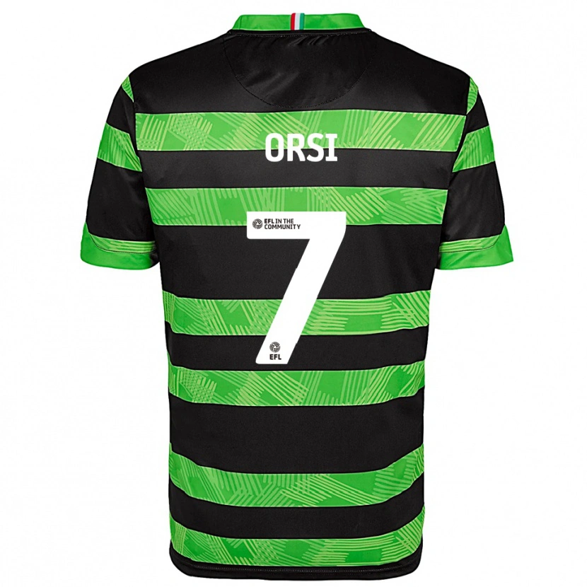 Danxen Män Danilo Orsi #7 Svart Grön Bortatröja Matchtröjor 2025/26 Tröjor T-Tröja