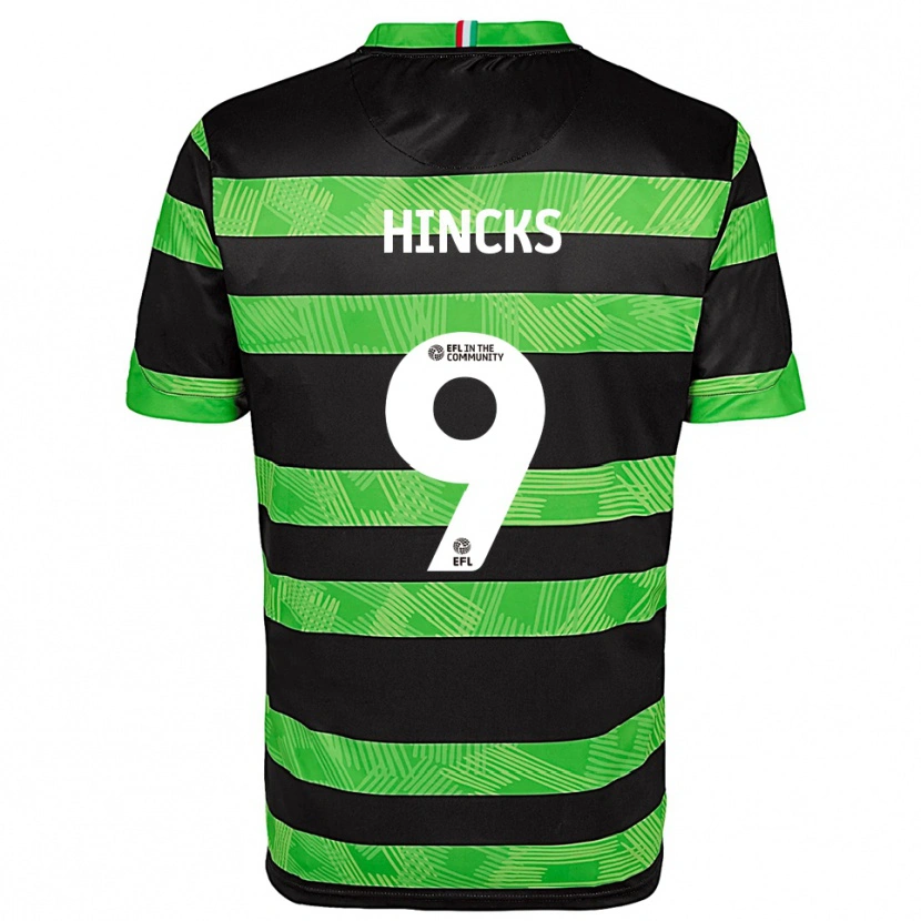 Danxen Män Ashlee Hincks #9 Svart Grön Bortatröja Matchtröjor 2025/26 Tröjor T-Tröja