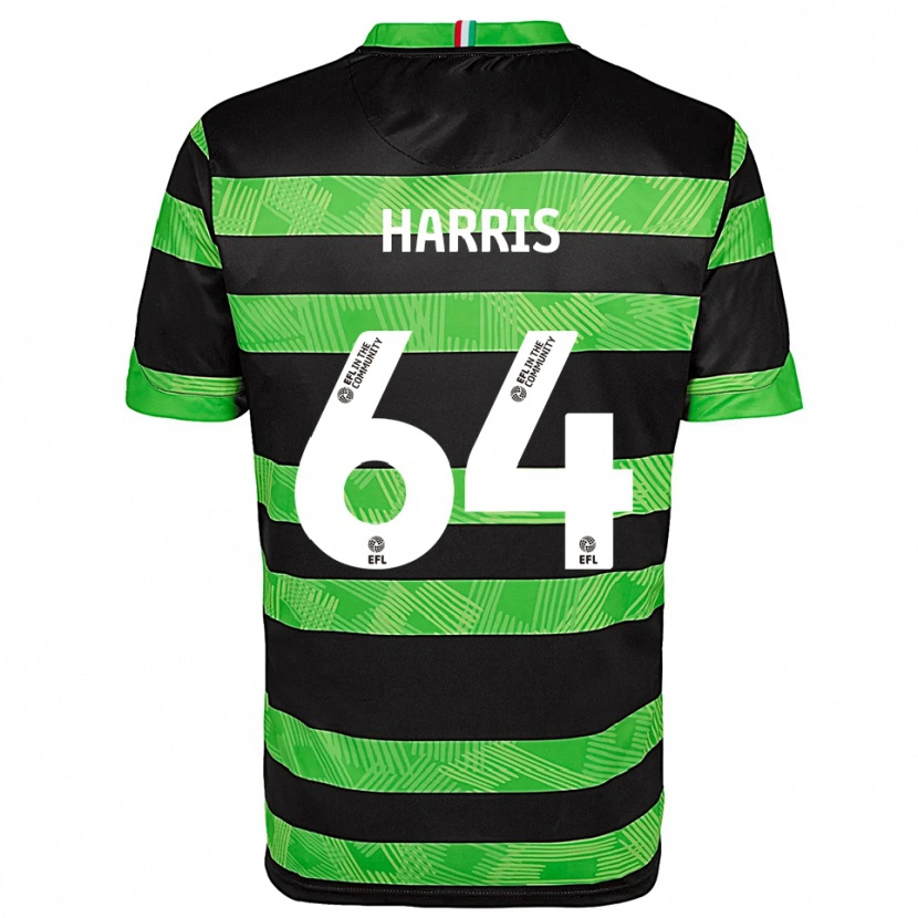 Danxen Män Conor Harris #64 Svart Grön Bortatröja Matchtröjor 2025/26 Tröjor T-Tröja