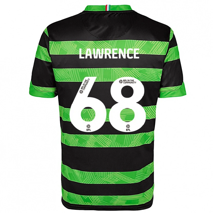 Danxen Män Jake Lawrence #68 Svart Grön Bortatröja Matchtröjor 2025/26 Tröjor T-Tröja