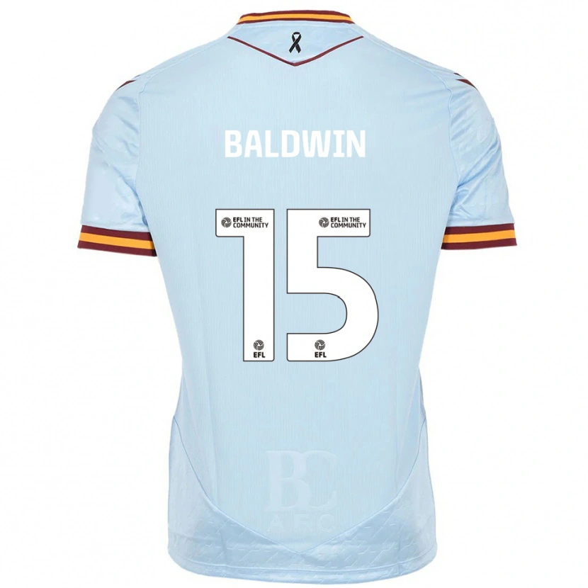 Danxen Män Aden Baldwin #15 Himmelsblå Bortatröja Matchtröjor 2025/26 Tröjor T-Tröja