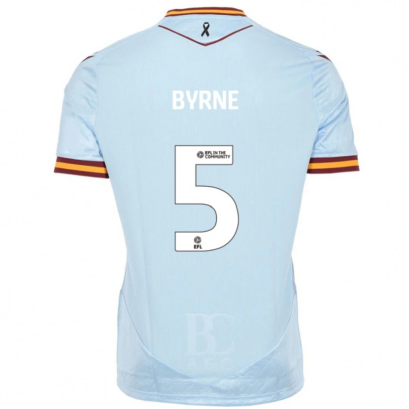 Danxen Män Neill Byrne #5 Himmelsblå Bortatröja Matchtröjor 2025/26 Tröjor T-Tröja