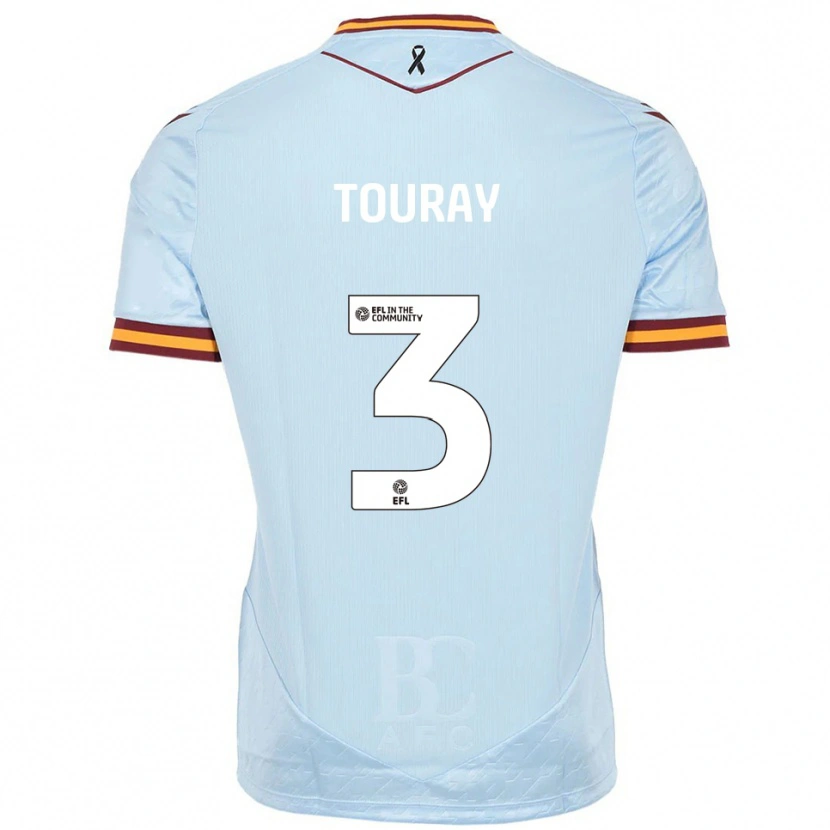 Danxen Män Ibou Touray #3 Himmelsblå Bortatröja Matchtröjor 2025/26 Tröjor T-Tröja