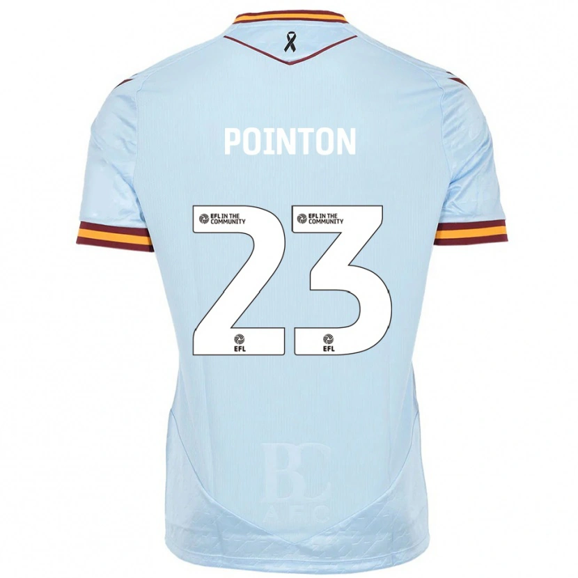 Danxen Män Bobby Pointon #23 Himmelsblå Bortatröja Matchtröjor 2025/26 Tröjor T-Tröja