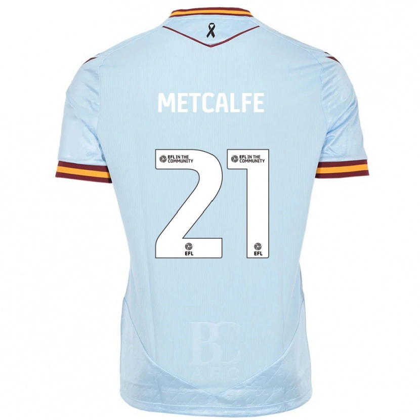 Danxen Män Jenson Metcalfe #21 Himmelsblå Bortatröja Matchtröjor 2025/26 Tröjor T-Tröja