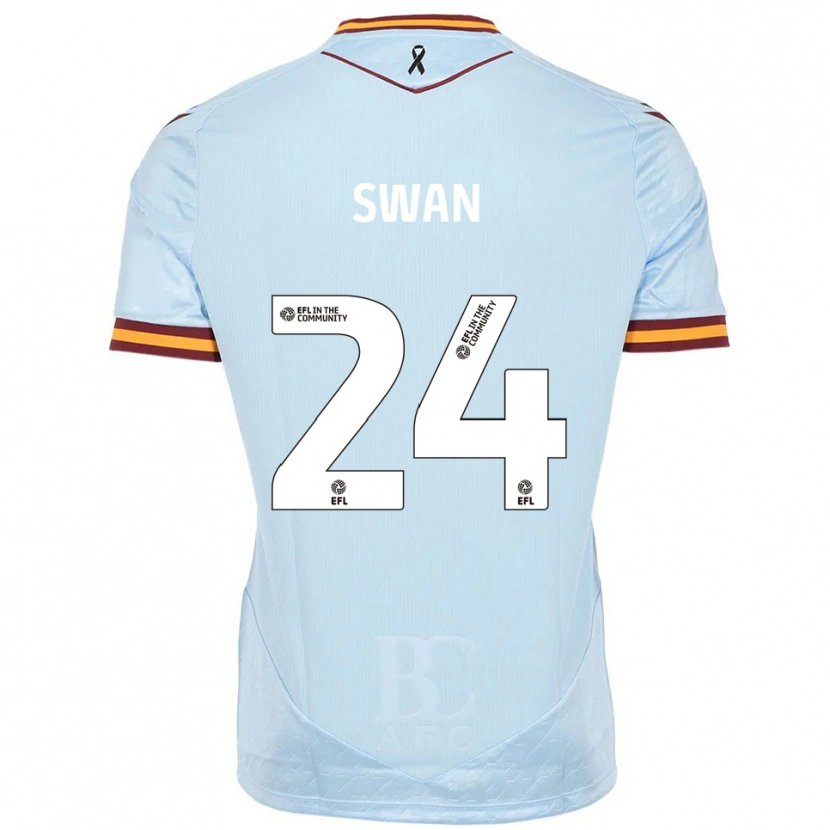 Danxen Män Will Swan #24 Himmelsblå Bortatröja Matchtröjor 2025/26 Tröjor T-Tröja
