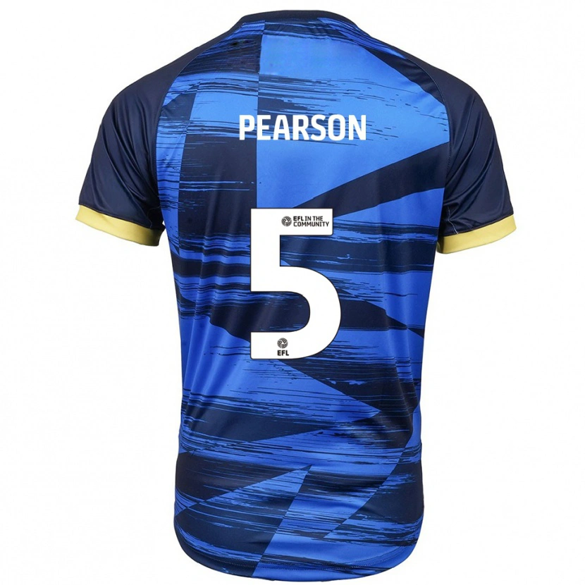 Danxen Män Matty Pearson #5 Blå Marin Bortatröja Matchtröjor 2025/26 Tröjor T-Tröja