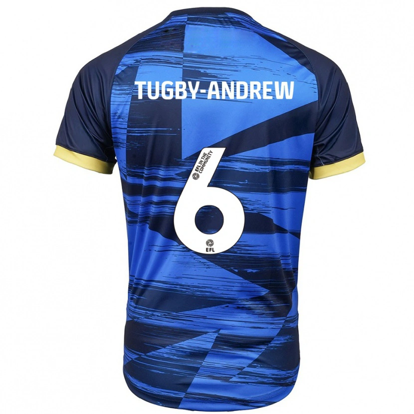 Danxen Män Jessica Tugby-Andrew #6 Blå Marin Bortatröja Matchtröjor 2025/26 Tröjor T-Tröja