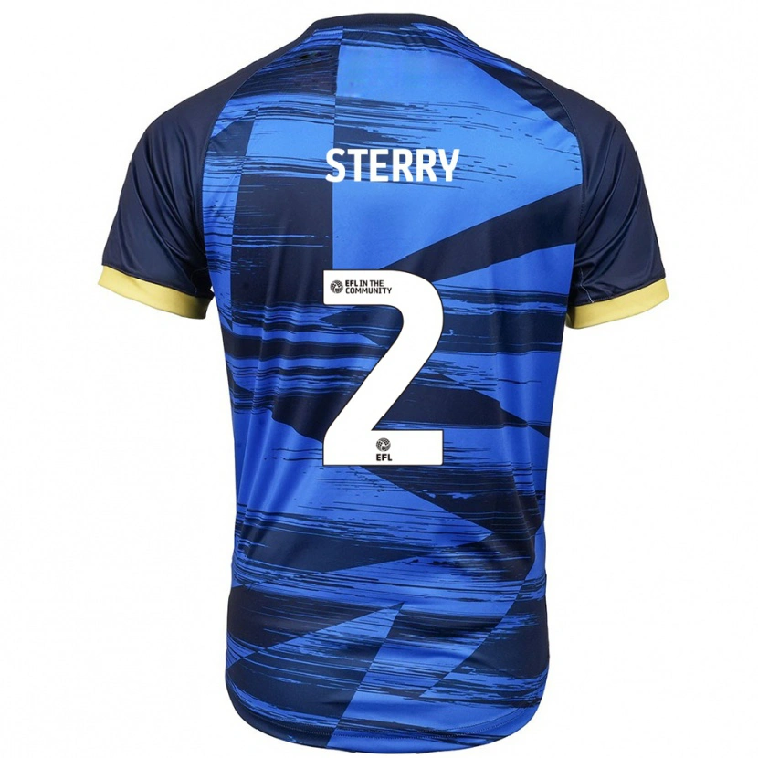 Danxen Män Jamie Sterry #2 Blå Marin Bortatröja Matchtröjor 2025/26 Tröjor T-Tröja