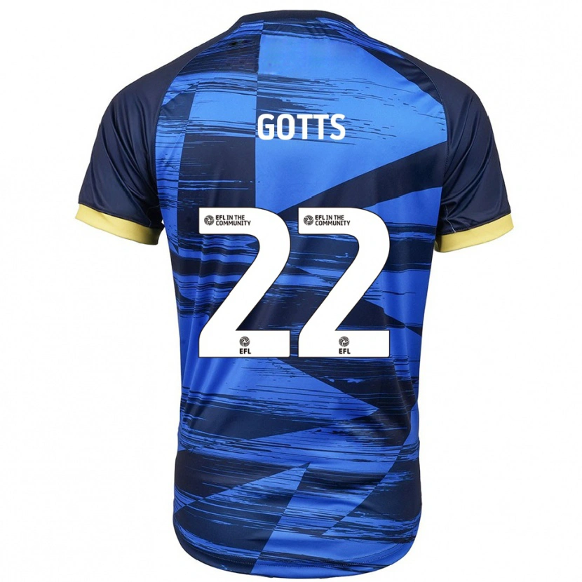 Danxen Män Robbie Gotts #22 Blå Marin Bortatröja Matchtröjor 2025/26 Tröjor T-Tröja
