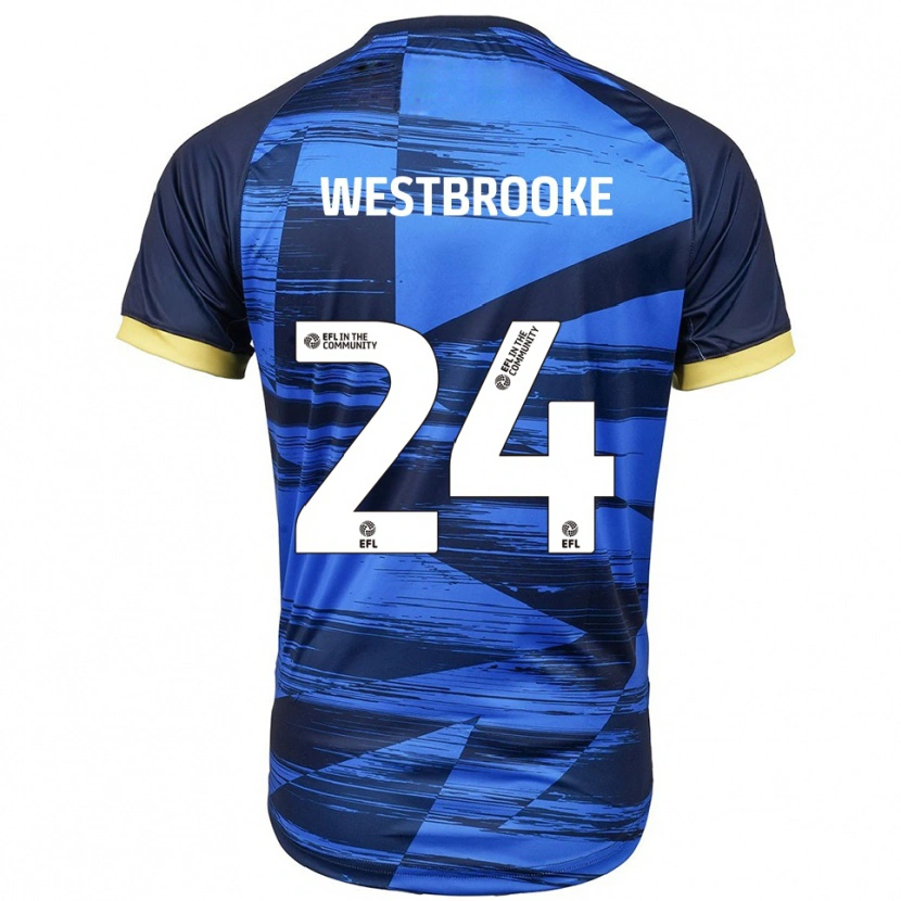 Danxen Män Zain Westbrooke #24 Blå Marin Bortatröja Matchtröjor 2025/26 Tröjor T-Tröja
