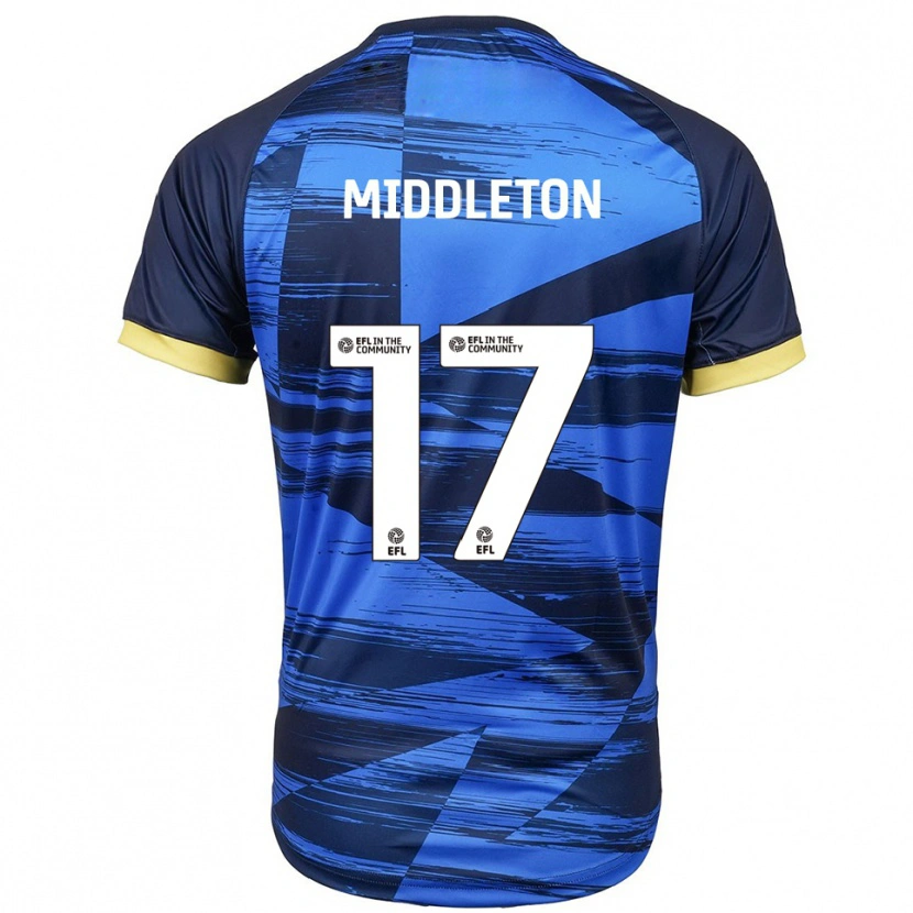 Danxen Män Glenn Middleton #17 Blå Marin Bortatröja Matchtröjor 2025/26 Tröjor T-Tröja