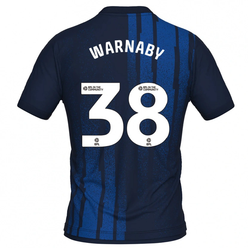 Danxen Män Lewis Warnaby #38 Marin Vit Bortatröja Matchtröjor 2025/26 Tröjor T-Tröja