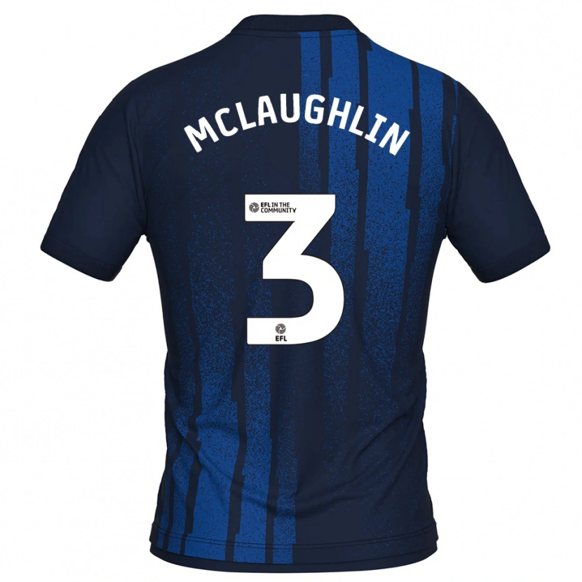 Danxen Män Stephen Mclaughlin #3 Marin Vit Bortatröja Matchtröjor 2025/26 Tröjor T-Tröja
