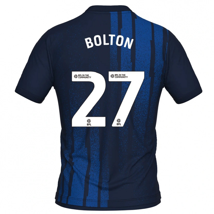 Danxen Män Luke Bolton #27 Marin Vit Bortatröja Matchtröjor 2025/26 Tröjor T-Tröja