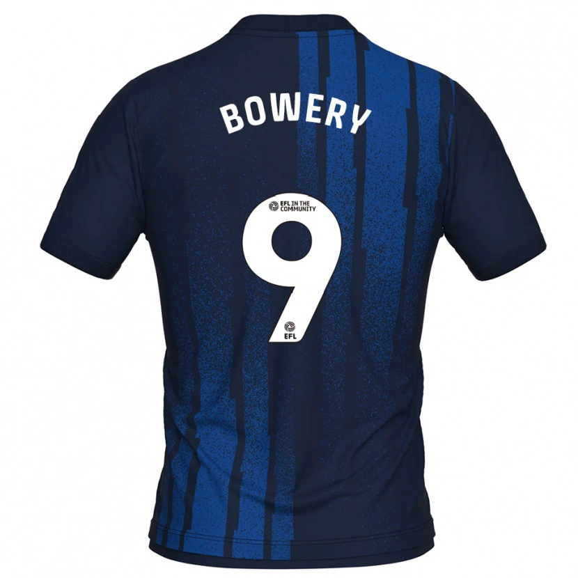 Danxen Män Jordan Bowery #9 Marin Vit Bortatröja Matchtröjor 2025/26 Tröjor T-Tröja