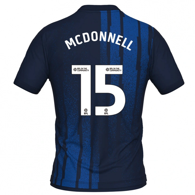 Danxen Män Jamie Mcdonnell #15 Marin Vit Bortatröja Matchtröjor 2025/26 Tröjor T-Tröja