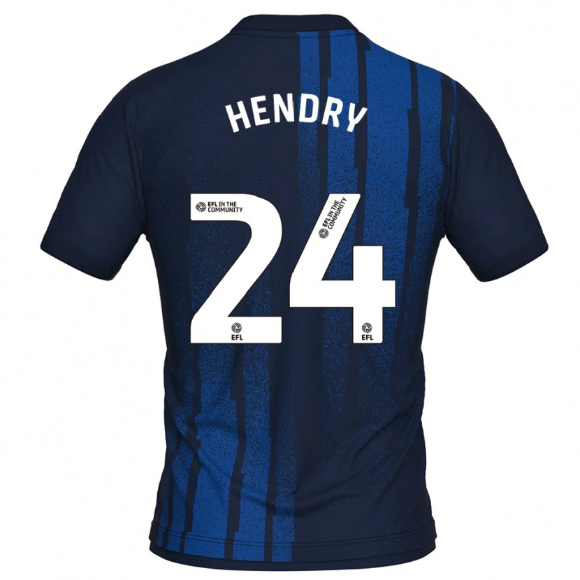 Danxen Män Regan Hendry #24 Marin Vit Bortatröja Matchtröjor 2025/26 Tröjor T-Tröja
