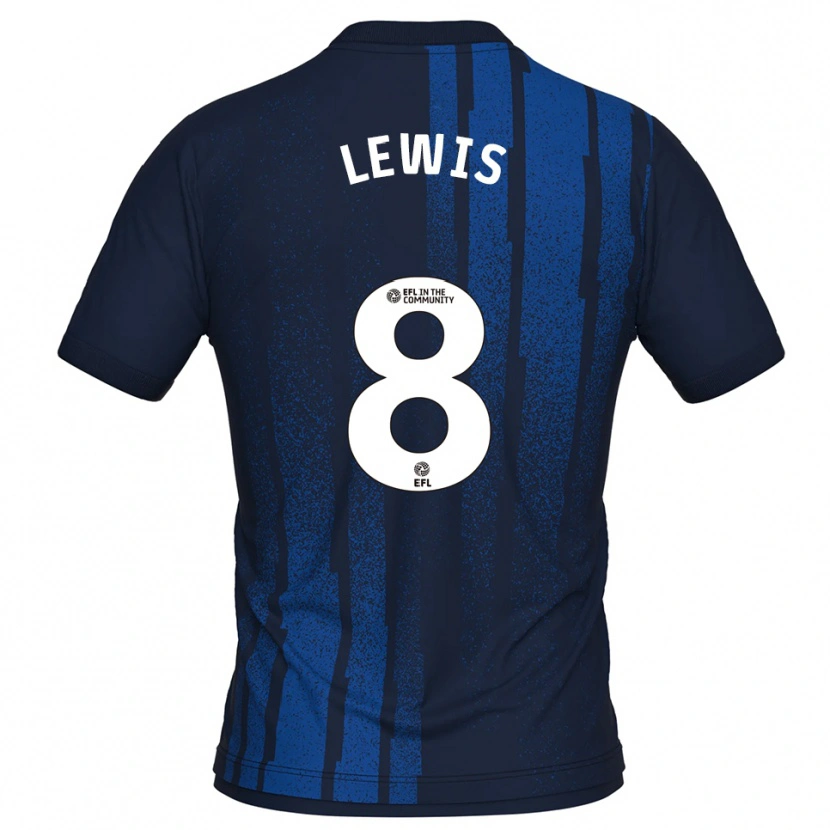 Danxen Män Aaron Lewis #8 Marin Vit Bortatröja Matchtröjor 2025/26 Tröjor T-Tröja