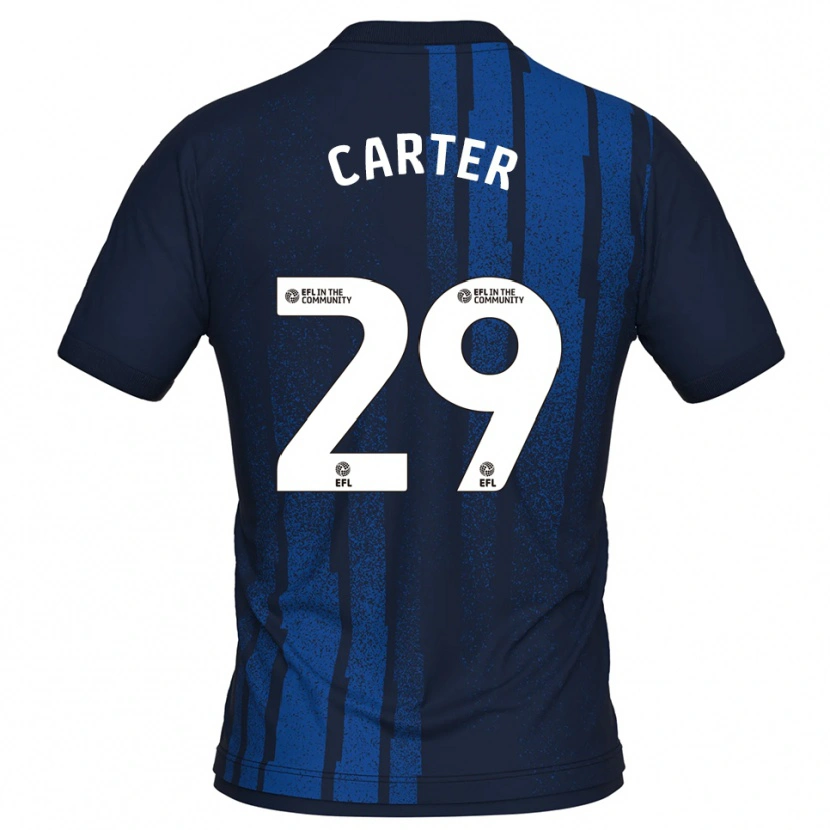 Danxen Män Charlie Carter #29 Marin Vit Bortatröja Matchtröjor 2025/26 Tröjor T-Tröja